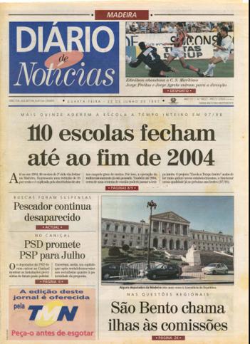 Edição do dia 25 Junho 1997 da pubicação Diário de Notícias