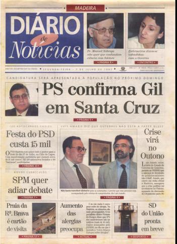 Edição do dia 7 Julho 1997 da pubicação Diário de Notícias