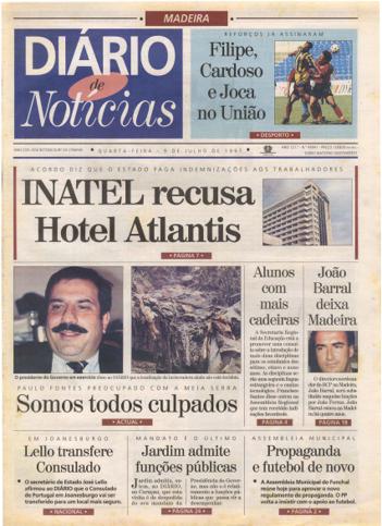 Edição do dia 9 Julho 1997 da pubicação Diário de Notícias