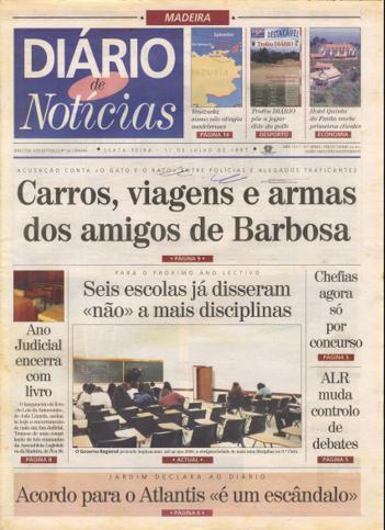 Edição do dia 11 Julho 1997 da pubicação Diário de Notícias