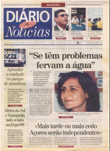 Edição do dia 14 Julho 1997 da pubicação Diário de Notícias