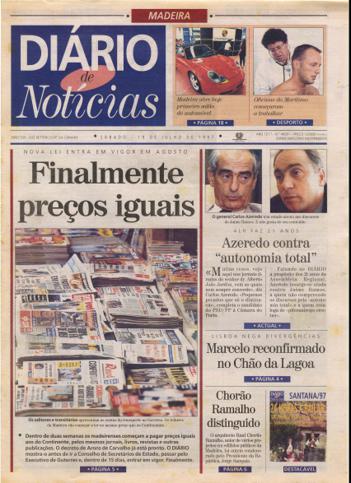 Edição do dia 19 Julho 1997 da pubicação Diário de Notícias