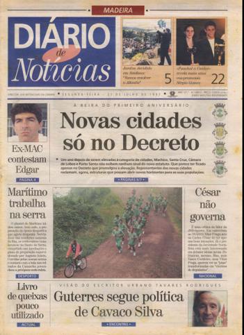 Edição do dia 21 Julho 1997 da pubicação Diário de Notícias