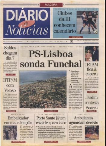 Edição do dia 5 Agosto 1997 da pubicação Diário de Notícias