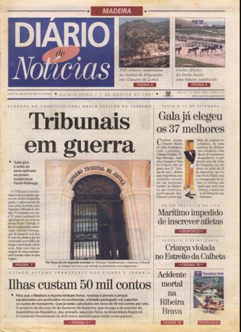 Edição do dia 7 Agosto 1997 da pubicação Diário de Notícias