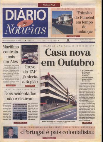 Edição do dia 9 Agosto 1997 da pubicação Diário de Notícias