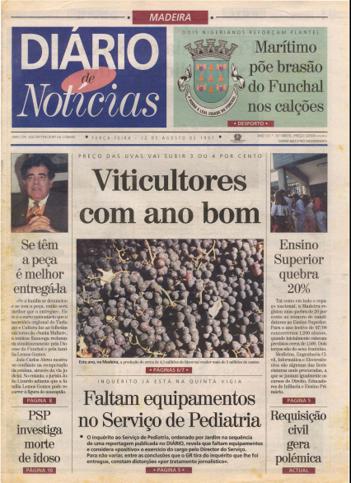 Edição do dia 12 Agosto 1997 da pubicação Diário de Notícias