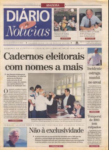 Edição do dia 18 Agosto 1997 da pubicação Diário de Notícias