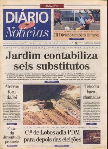 Edição do dia 19 Agosto 1997 da pubicação Diário de Notícias