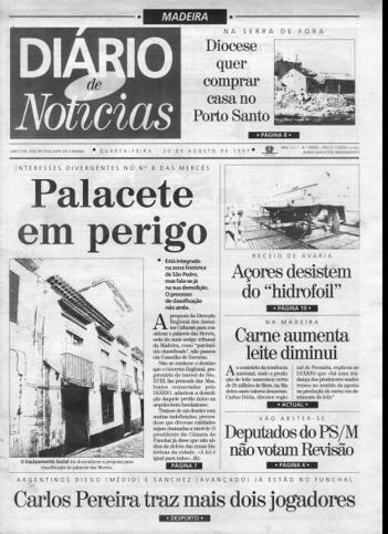 Edição do dia 20 Agosto 1997 da pubicação Diário de Notícias