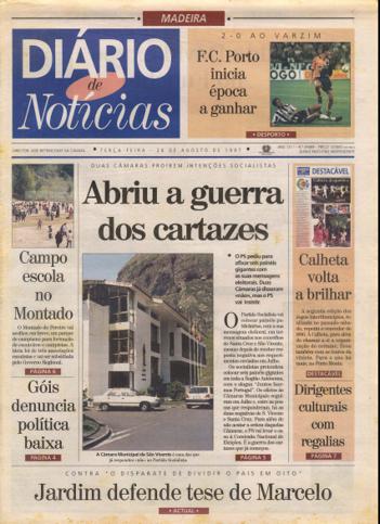 Edição do dia 26 Agosto 1997 da pubicação Diário de Notícias