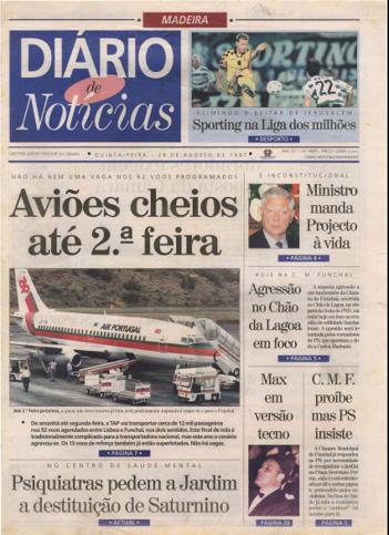 Edição do dia 28 Agosto 1997 da pubicação Diário de Notícias