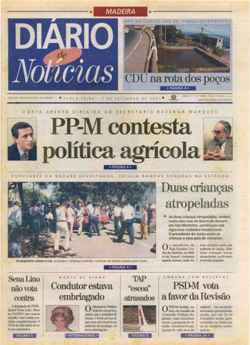 Edição do dia 2 Setembro 1997 da pubicação Diário de Notícias