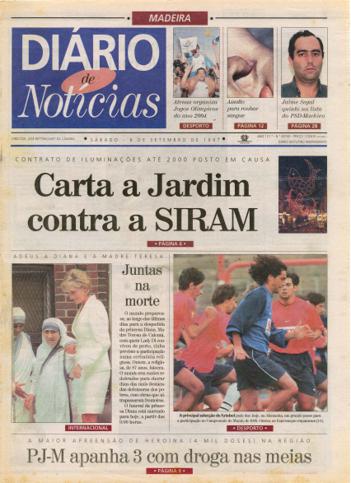 Edição do dia 6 Setembro 1997 da pubicação Diário de Notícias