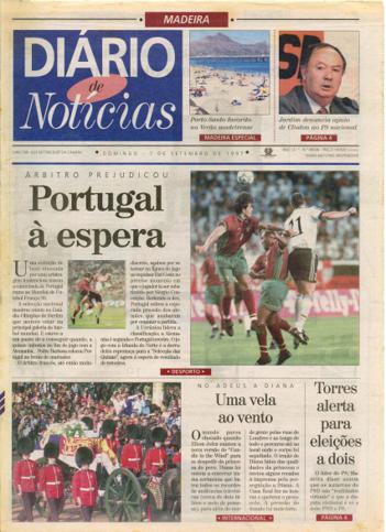 Edição do dia 7 Setembro 1997 da pubicação Diário de Notícias