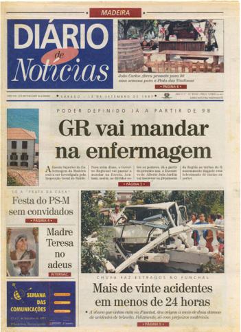 Edição do dia 13 Setembro 1997 da pubicação Diário de Notícias