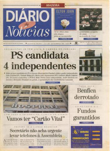 Edição do dia 17 Setembro 1997 da pubicação Diário de Notícias