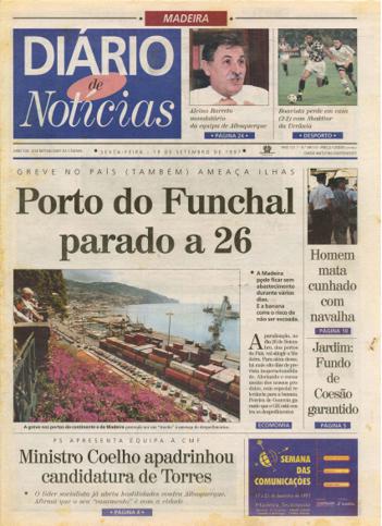 Edição do dia 19 Setembro 1997 da pubicação Diário de Notícias