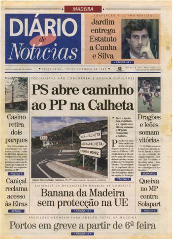 Edição do dia 23 Setembro 1997 da pubicação Diário de Notícias