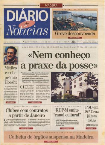 Edição do dia 25 Setembro 1997 da pubicação Diário de Notícias