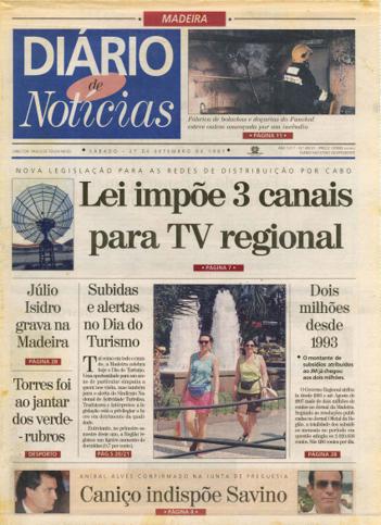 Edição do dia 27 Setembro 1997 da pubicação Diário de Notícias