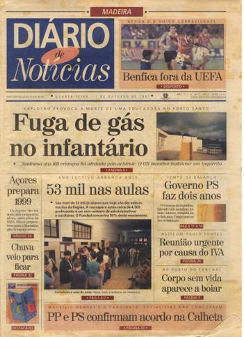 Edição do dia 1 Outubro 1997 da pubicação Diário de Notícias