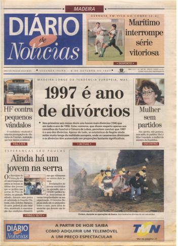 Edição do dia 6 Outubro 1997 da pubicação Diário de Notícias