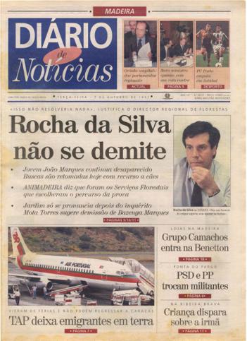 Edição do dia 7 Outubro 1997 da pubicação Diário de Notícias