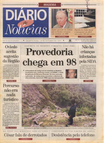 Edição do dia 8 Outubro 1997 da pubicação Diário de Notícias