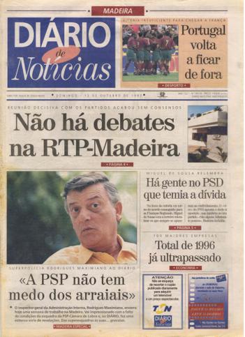 Edição do dia 12 Outubro 1997 da pubicação Diário de Notícias