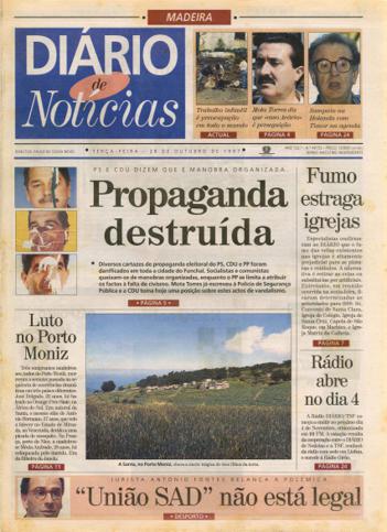 Edição do dia 28 Outubro 1997 da pubicação Diário de Notícias