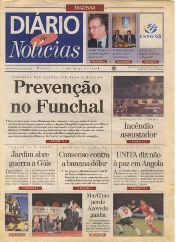 Edição do dia 1 Novembro 1997 da pubicação Diário de Notícias