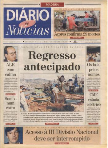 Edição do dia 3 Novembro 1997 da pubicação Diário de Notícias