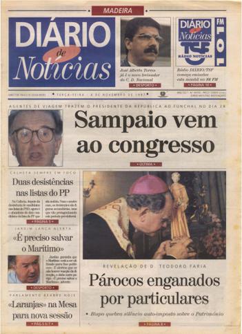 Edição do dia 4 Novembro 1997 da pubicação Diário de Notícias