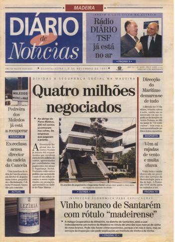 Edição do dia 5 Novembro 1997 da pubicação Diário de Notícias