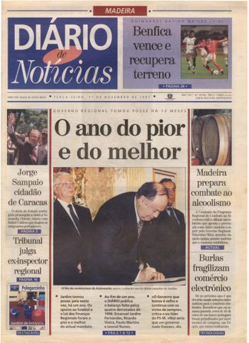 Edição do dia 11 Novembro 1997 da pubicação Diário de Notícias