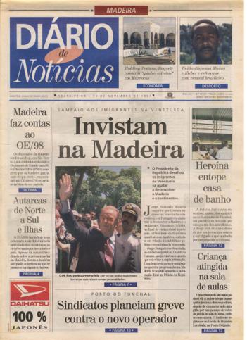 Edição do dia 14 Novembro 1997 da pubicação Diário de Notícias