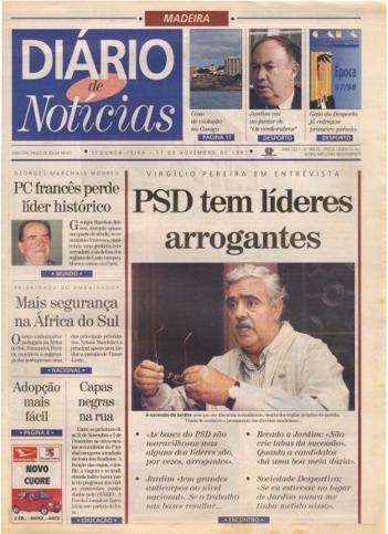 Edição do dia 17 Novembro 1997 da pubicação Diário de Notícias