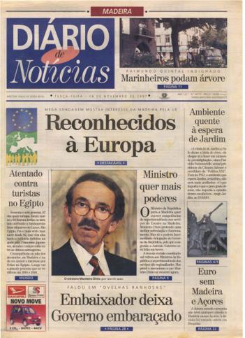 Edição do dia 18 Novembro 1997 da pubicação Diário de Notícias