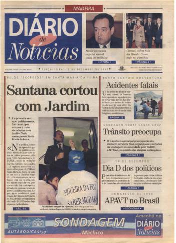 Edição do dia 2 Dezembro 1997 da pubicação Diário de Notícias