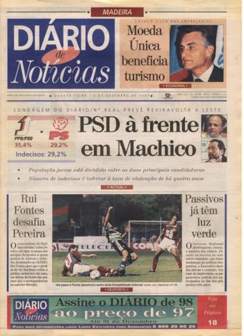 Edição do dia 3 Dezembro 1997 da pubicação Diário de Notícias