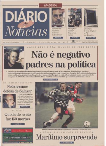 Edição do dia 7 Dezembro 1997 da pubicação Diário de Notícias