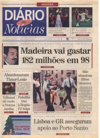 Edição do dia 11 Dezembro 1997 da pubicação Diário de Notícias