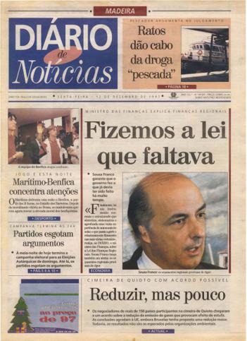 Edição do dia 12 Dezembro 1997 da pubicação Diário de Notícias