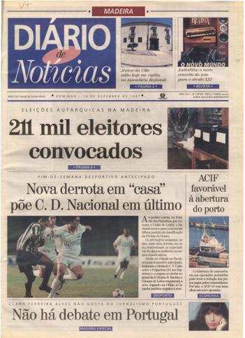 Edição do dia 14 Dezembro 1997 da pubicação Diário de Notícias