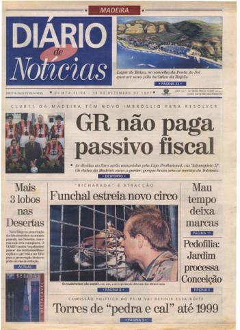 Edição do dia 18 Dezembro 1997 da pubicação Diário de Notícias