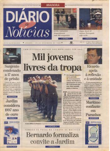 Edição do dia 20 Dezembro 1997 da pubicação Diário de Notícias