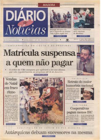 Edição do dia 21 Dezembro 1997 da pubicação Diário de Notícias