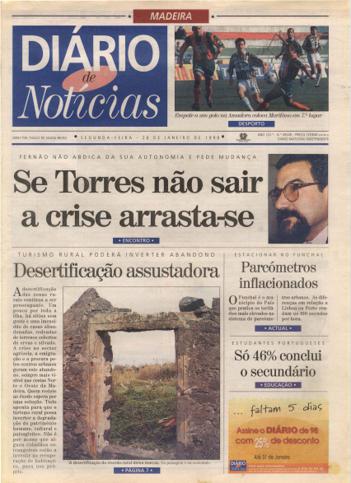 Edição do dia 26 Janeiro 1998 da pubicação Diário de Notícias