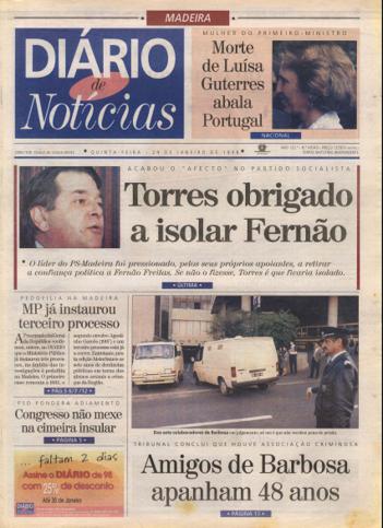 Edição do dia 29 Janeiro 1998 da pubicação Diário de Notícias